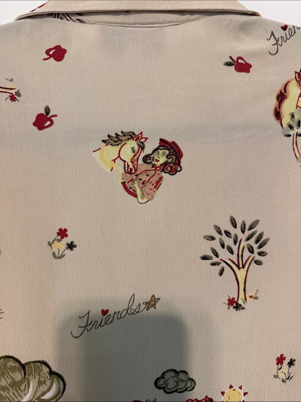 Lady Reiner Cowgirl Couture Western Horse Print Short-Sleeve Button-Down Shirt - Picture 7 of 11